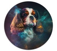 Puzzle 1000 pièces pour Adultes, Motif épagneul King Charles. Puzzles pour Adultes, activités Amusantes à la Maison, Cadeaux d'anniversaire, Cadeaux de Voyage, 67,5 x 67,5 cm.