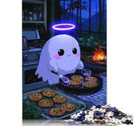 Puzzle 1000 pièces pour Adultes, Motif fantôme Mignon, Biscuits, Puzzle carré, en Papier, décoration d'intérieur, 38 x 26 cm, 1000 pièces