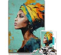 Puzzle 1000 pièces pour Adultes, Motif Femme Africaine, Jeu Familial Anti-Stress, défi Difficile, Collection d'artistes, Beaux-Arts (38x26cm)