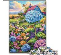 Puzzle 1000 pièces pour Adultes, Motif Ferme, Fleurs et Mer, idéal pour Les Vacances à la Maison, pour Un Moment de détente et de détente, pour Un Amour Plus Profond Entre Couples (26x38cm)