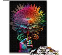 Puzzle 1000 pièces pour Adultes, Motif Fleurs artistiques, idéal pour Les Adolescents, Les Liens familiaux, Les Casse-têtes et Les décorations d'intérieur DIY (Taille : 50x75cm)