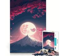 Puzzle 1000 pièces pour Adultes,Motif Fleurs de Cerisier,Style Japonais,Facile à Installer et à décorer,idéal pour Faire Travailler Les méninges,pour des Moments de détente et de Plaisir Lors