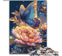 Puzzle 1000 pièces pour Adultes, Motif Fleurs et Papillons, Jeu Familial créatif et décoration d'intérieur, Cadeau de Noël idéal pour Les Adolescents (Taille : 26x38cm)