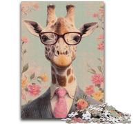 Puzzle 1000 pièces pour Adultes, Motif Girafe, 1000 pièces pour Adolescents, Jeux d'activités familiales stimulants, Jouet à Faire soi-même pour décoration Murale (26x38cm)