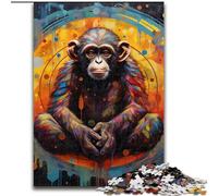 Puzzle 1000 pièces pour Adultes, Motif gorilles colorés, décoration à Faire soi-même, défi cérébral, pour Adultes, Famille, Cadeau de Vacances (Taille : 50x75cm)