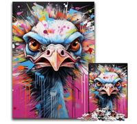 Puzzle 1000 pièces pour Adultes, Motif Graffiti d'autruche, Jeu interactif Familial, défi cérébral, 50x75cm / 19,68x29,52 Pouces