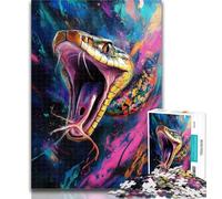 Puzzle 1000 pièces pour Adultes, Motif Graffiti Serpent, idéal comme Cadeau pour Toute la Famille, à partir de 14 Ans, 50x75cm