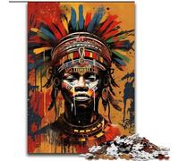 Puzzle 1000 pièces pour Adultes, Motif Graffiti Tribal Africain, Jeu Familial interactif en Carton, défi cérébral, Jouet éducatif, Taille 26x38cm