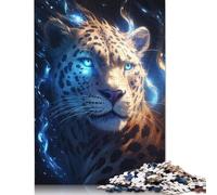 Puzzle 1000 pièces pour Adultes, Motif guépard céleste Cosmique, Puzzle carré créatif pour Adultes, Puzzles en Bois, décoration d'intérieur (75 x 50 cm)
