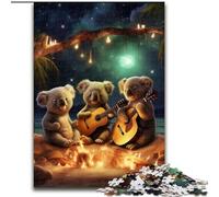 Puzzle 1000 pièces pour Adultes, Motif Guitare Galaxy Koala, idéal pour la décoration intérieure, Cadeau de Noël et du Nouvel an pour Les Adolescents (Taille : 26x38cm)