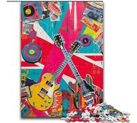 Puzzle 1000 pièces pour Adultes, Motif Guitare, idéal pour Les Anniversaires, Les fêtes, Les fêtes de Fin d'année (26x38cm)