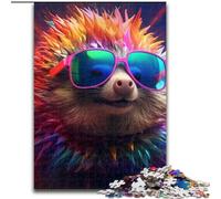 Puzzle 1000 pièces pour Adultes, Motif hérisson coloré, Amusant, Stimulant et Stimulant (Taille 26x38cm)