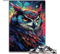 Puzzle 1000 pièces pour Adultes, Motif Hibou coloré, Puzzle Impossible pour Adultes, Taille 50x75cm. Un Casse-tête Stimulant pour Les Adolescents, Une soirée de Jeux en Famille Amusante.
