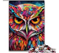 Puzzle 1000 pièces pour Adultes, Motif Hibou Fantastique, Cadeau à Faire soi-même, idéal pour la décoration de la Maison, du Salon ou du Bureau (Taille : 26x38cm)