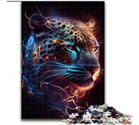 Puzzle 1000 pièces pour Adultes, Motif Jaguar crépitant, en Bois, pour Les Parents, Les Amoureux et Les Amis à partir de 14 Ans, 50x75cm, idéal pour Un Anniversaire, des Vacances.