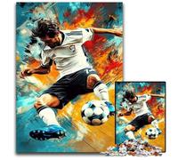 Puzzle 1000 pièces pour Adultes, Motif Joueur de Football, Puzzle en Bois, Anti-Stress, pour Passer des Vacances à la Maison, Une œuvre d'art pour Les Enfants de 14 Ans et Plus, 50x75cm