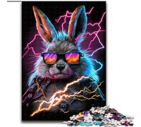Puzzle 1000 pièces pour Adultes, Motif Lapin éclair, idéal pour la décoration intérieure, Cadeau de Noël et du Nouvel an pour Les Adolescents (Taille : 50x75cm)