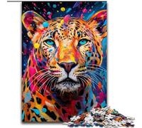 Puzzle 1000 pièces pour Adultes, Motif léopard Africain, Un défi créatif pour Les passionnés, Un pour se détendre (Taille : 26x38cm)
