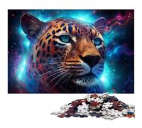 Puzzle 1000 pièces pour Adultes, Motif léopard, Animal étoilé, Casse-tête Stimulant, Jeu pour Adultes, activité familiale Interactive, 50x75cm / 19,68x29,52 Pouces