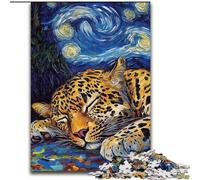 Puzzle 1000 pièces pour Adultes, Motif léopard, Ciel Nocturne, en Carton, activité de cohésion familiale, Cadeau de décoration intérieure, Jeu de Jouets en Famille, 1000 pièces(26x38cm)