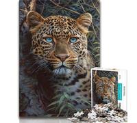 Puzzle 1000 pièces pour Adultes, Motif léopard de la Jungle, Jeux éducatifs, décoration d'intérieur, idéal pour la décoration de Bureau (Taille 75x50cm)