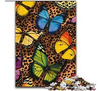 Puzzle 1000 pièces pour Adultes, Motif léopard et Papillon, pour stimuler Le Cerveau, Jouets addictifs pour cultiver la Patience, décoration Parfaite (Taille 26x38cm)