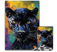 Puzzle 1000 pièces pour Adultes, Motif léopard Fantastique, en Bois, idéal pour décorer et stimuler Le Cerveau, 50x75cm / 19,68x29,52 Pouces