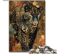 Puzzle 1000 pièces pour Adultes, Motif léopard Floral, idéal pour Les Adolescents, Les Liens familiaux, Les Casse-têtes et Les décorations d'intérieur DIY, 50x75cm