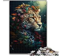 Puzzle 1000 pièces pour Adultes, Motif léopard Magique et Fantastique, en Bois, Jeu Familial interactif, décoration d'intérieur à Faire soi-même, défi cérébral, Cadeau 1000 pièces(50x75cm)