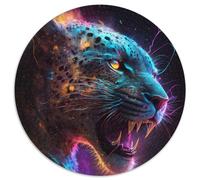 Puzzle 1000 pièces pour Adultes, Motif léopard Noir coloré, idéal pour s'amuser en Famille, se détendre et Offrir des Cadeaux de Vacances 67,5 x 67,5 cm