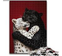 Puzzle 1000 pièces pour Adultes, Motif léopard Noir, Jeu de réflexion pour Adolescents, pour Une soirée de Jeux en Famille (Taille 50x75cm)