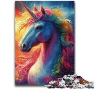 Puzzle 1000 pièces pour Adultes, Motif Licorne, Anti-Stress, idéal pour Les Vacances, pour Tuer Le Temps, décoration d'intérieur (75x50cm)
