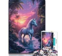 Puzzle 1000 pièces pour Adultes, Motif Licorne de la Jungle, Jeux éducatifs, décoration d'intérieur, Cadeau d'anniversaire, Art Mural (Taille 38x26cm)