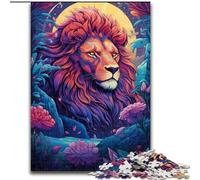Puzzle 1000 pièces pour Adultes, Motif Lion coloré, en Bois, Jouet éducatif, intellectuel, décompressant, Amusant, Familial, 1000 pièces(50x75cm)