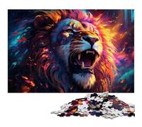 Puzzle 1000 pièces pour Adultes Motif Lion Fantastique coloré Difficile idéal comme Cadeau et Jouet pour Adolescents de 14 Ans et Plus 1000 pièces (75 x 50 cm)