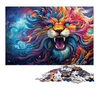 Puzzle 1000 pièces pour Adultes Motif Lion Fantastique Puzzle en Papier Jouet éducatif 1000 pièces (38 x 26 cm)