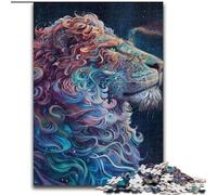 Puzzle 1000 pièces pour Adultes, Motif Lions, en Bois, idéal pour se détendre, idéal comme Cadeau de Noël ou décoration d'intérieur(50x75cm)