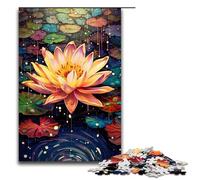 Puzzle 1000 pièces pour Adultes Motif Lotus psychédélique coloré Jeu Pratique décoration d'intérieur Unique et Cadeaux 1000 pièces (75 x 50 cm)