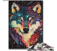 Puzzle 1000 pièces pour Adultes, Motif Loup, décoration d'intérieur, idéal pour Noël et Le Nouvel an, pour Adolescents (Taille 26x38cm)