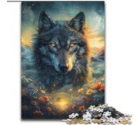Puzzle 1000 pièces pour Adultes, Motif Loup Fantastique, 50x75cm, idée Cadeau d'anniversaire, Jeu Stimulant pour Les Cerveaux