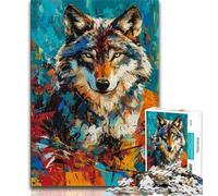 Puzzle 1000 pièces pour Adultes, Motif Loup, pour Adolescents Relax Games est Un pour Toute la Famille (Taille 75x50cm)