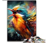 Puzzle 1000 pièces pour Adultes, Motif Moineau coloré, Taille 50x75cm, idéal pour Une soirée de Jeux en Famille, décoration à Faire soi-même