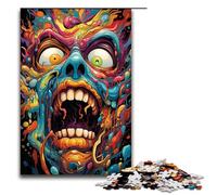 Puzzle 1000 pièces pour Adultes Motif Monstre psychédélique coloré en Bois idéal pour Les Jeux de Famille pour Noël ou Un Anniversaire 1000 pièces (75 x 50 cm)