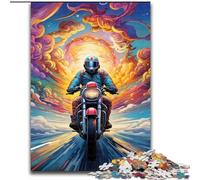 Puzzle 1000 pièces pour Adultes, Motif Moto coloré, pour Les fêtes, Jouet éducatif (Taille 26x38cm)