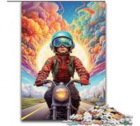 Puzzle 1000 pièces pour Adultes, Motif Moto coloré, Taille 50x75cm, idéal pour s'amuser en Famille, se détendre et Faire des Cadeaux de Vacances.