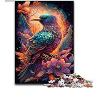 Puzzle 1000 pièces pour Adultes, Motif Oiseau animé coloré en Bois, idéal pour Noël et Le Nouvel an, Cadeau de Noël 50x75cm pour Les fêtes, Les Anniversaires et Les soirées Jeux en Famille.