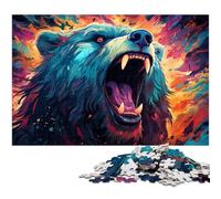 Puzzle 1000 pièces pour Adultes Motif Ours Polaire coloré décoration Murale Cadeau d'anniversaire Art Mural 1000 pièces (75 x 50 cm)
