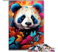 Puzzle 1000 pièces pour Adultes, Motif Panda coloré, en Carton, Niveau débutant, idéal pour Les Anniversaires et Les fêtes (Taille 26x38cm)