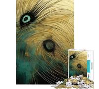 Puzzle 1000 pièces pour Adultes Motif Paon Abstrait doré Puzzle pour Adolescents Assemblage Difficile et Stimulant Jeu passionnant et Convivial en Famille (Taille 38x26cm)