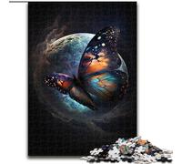 Puzzle 1000 pièces pour Adultes, Motif Papillon de rêve, en Bois, idéal pour Halloween, Noël ou Un Anniversaire(50x75cm)